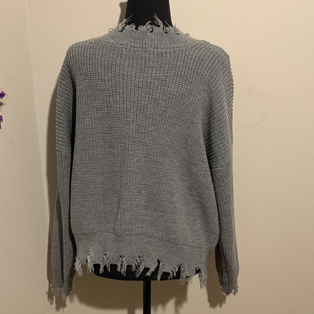 Zenana Outfitters Charcoal V-Neck Sweater - Picture 6 of 10